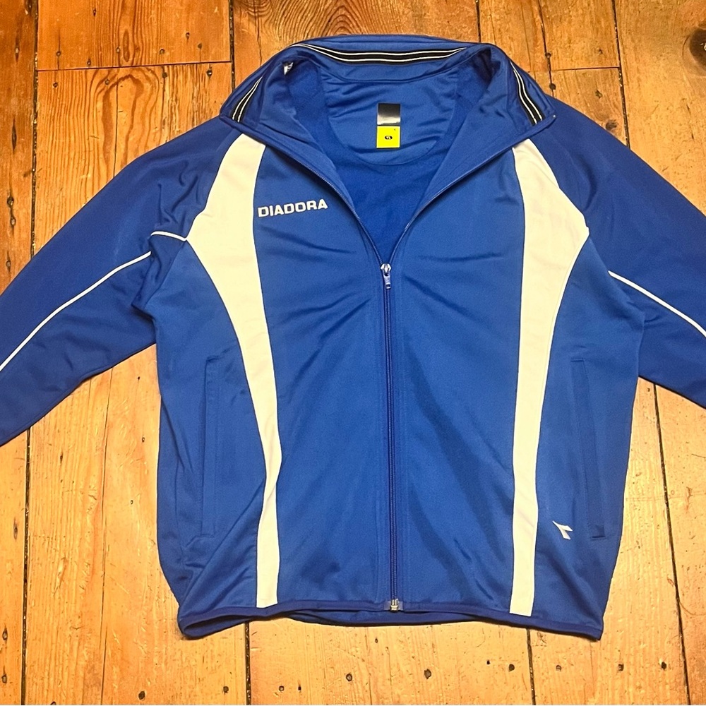 Diadora Navy and White Sports Jacket